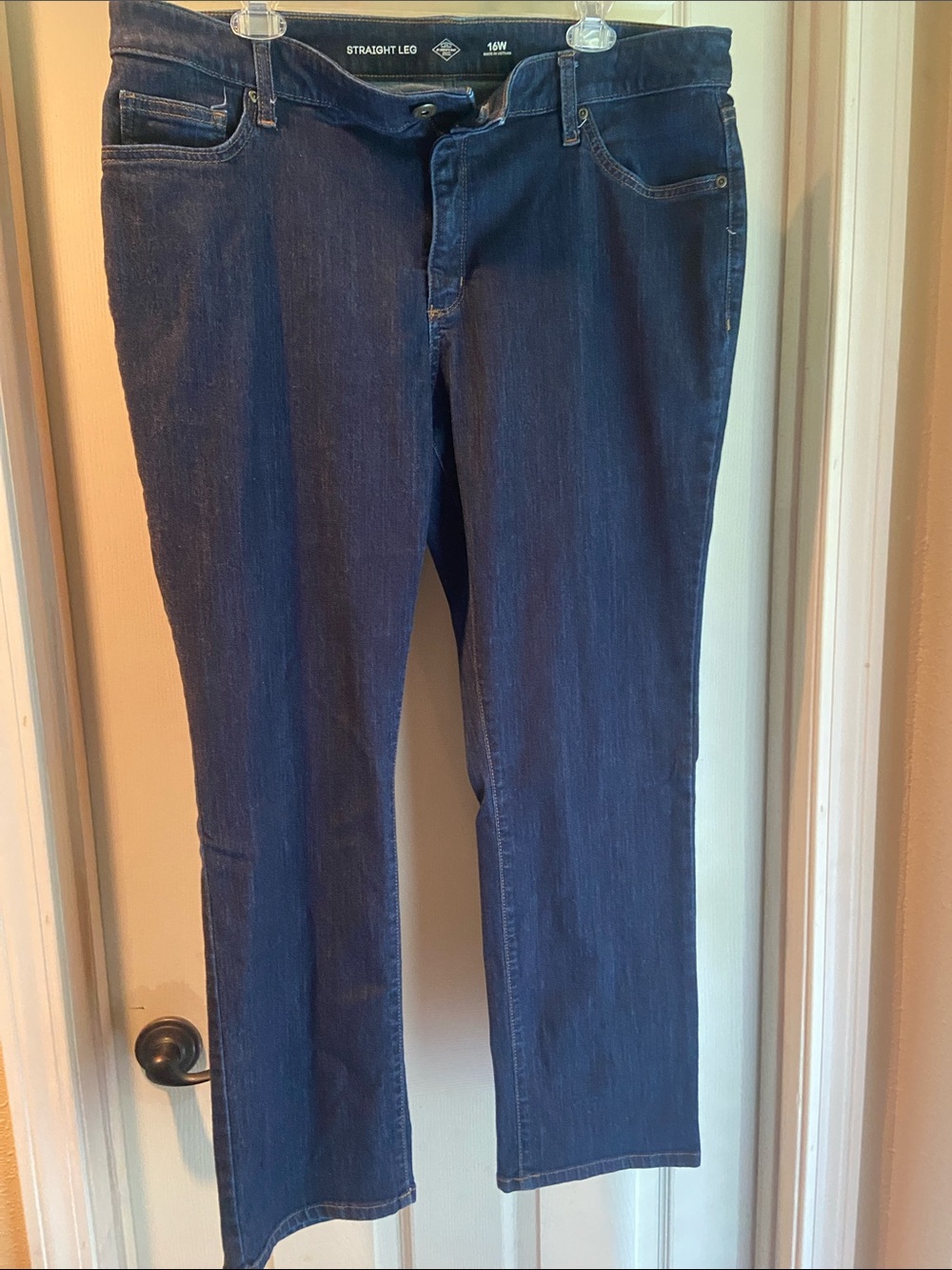 St. John's Bay Dark Blue Straight Leg Jeans - Picture 3 of 6